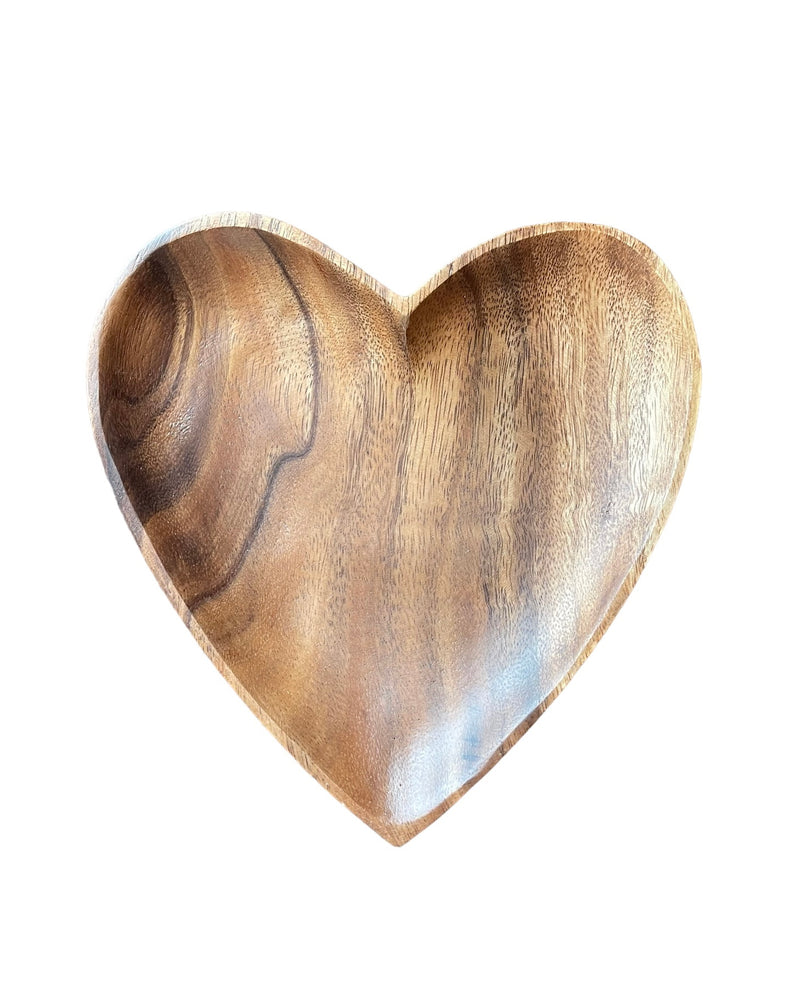 Acacia Wood Heart Plate