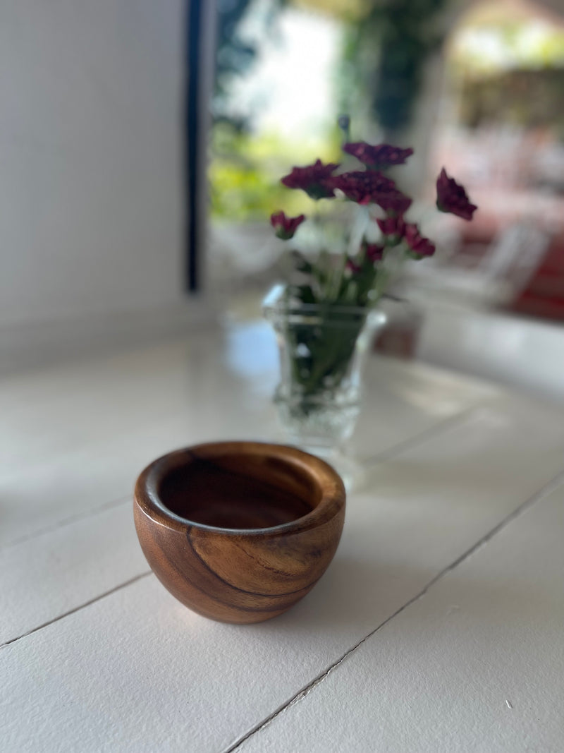Acacia Wood Round Bowl