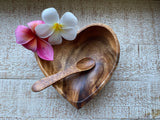 Wooden Heart Bowl with spoon