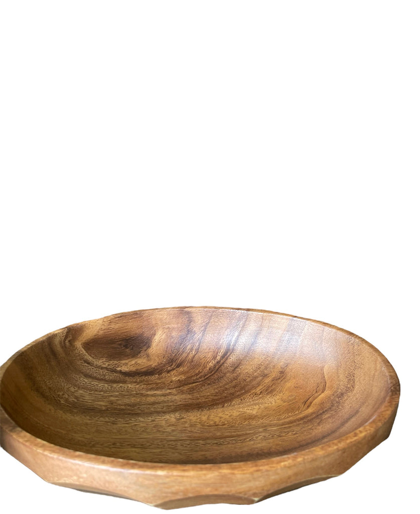 Acacia Wood Oblong Bowl