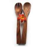 Wooden curved Fork and Spoon Utensils