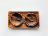 Wooden bowl Round Calabash Set