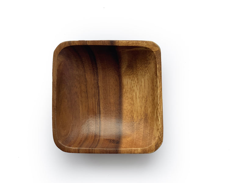 Acacia Wood Square Serving Bowl